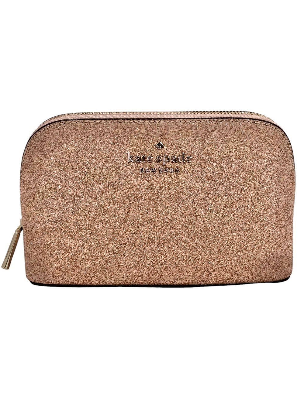 kate spade Rose Gold Glitter Tote with Wallet and Cosmetic Pouch - Picture 11 of 16